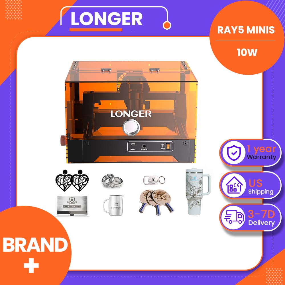 Leatherwork Classes - LONGER RAY5 MiniS 10W, 0.1mm Precisionm,