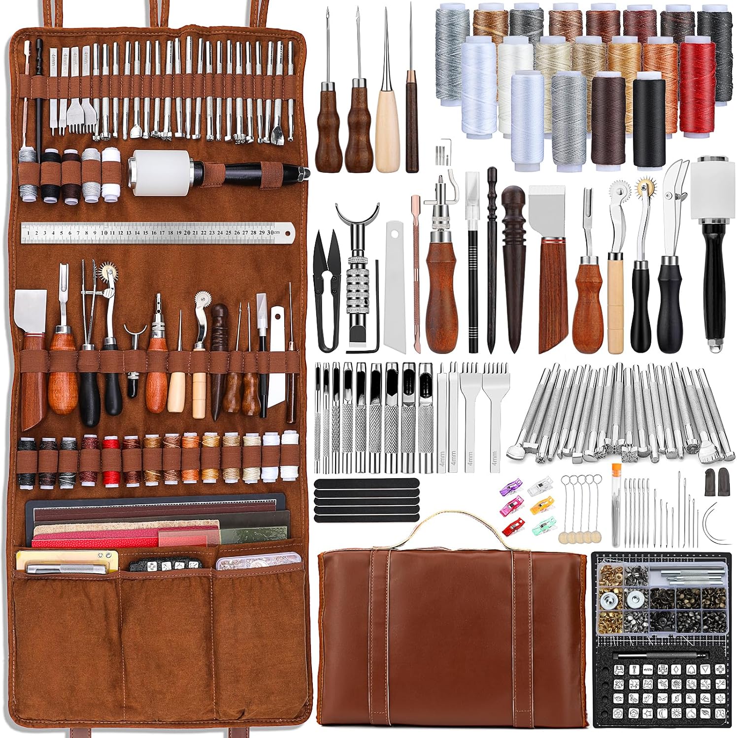 Leatherwork Punching Tool - Leather Tooling Kit Leather Craft Tools