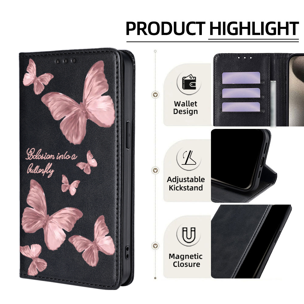 Pink butterfly Pattern Leather - Leatherwork Drawing review and price