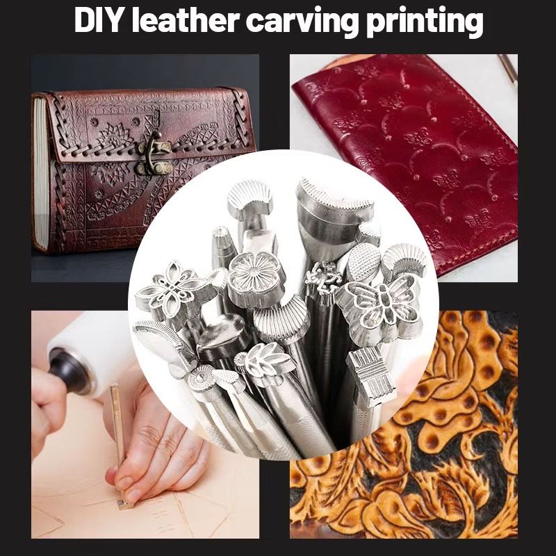 20pcs Leather Seal Carving Too - Leatherwork Punching Tool review and price