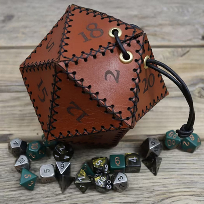 New Leather D20 Dice Bag Polyg - Leatherwork Ideas review and price