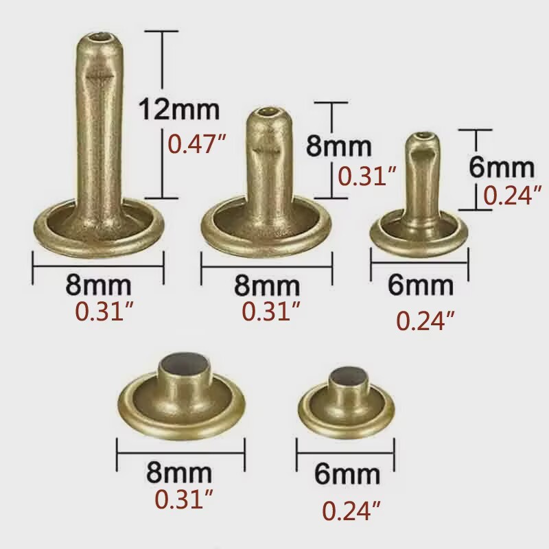 Metal Double Cap Rivets Studs  - Rivet Setter Tool review and price