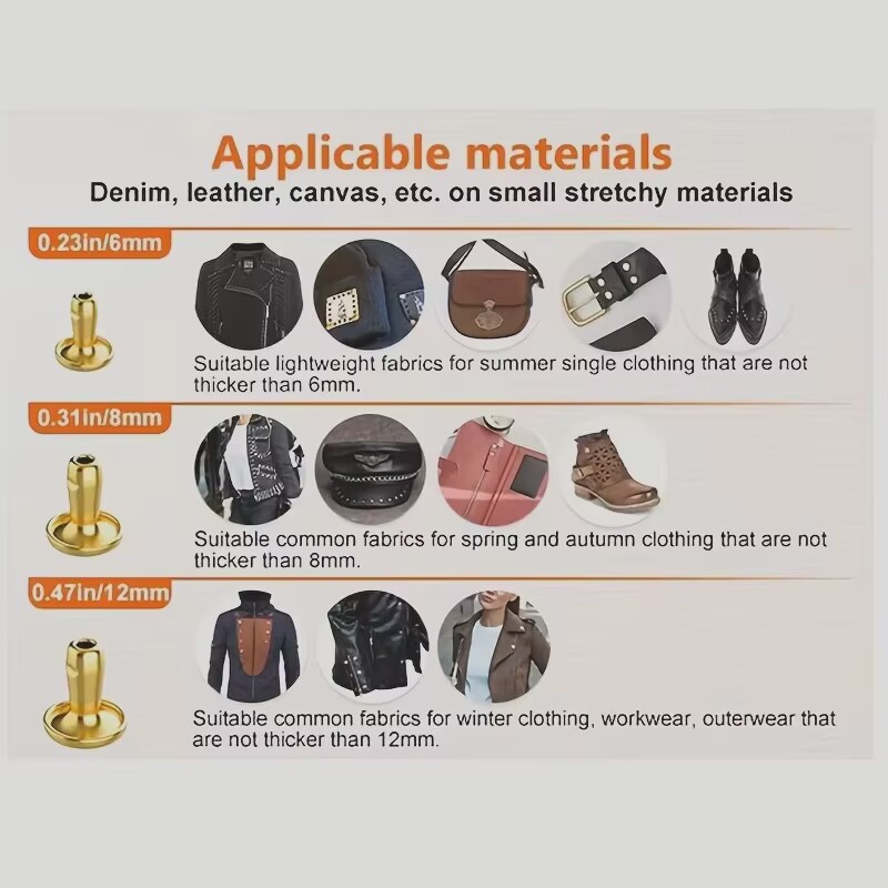 Metal Double Cap Rivets Studs  - Rivet Setter Tool review and price