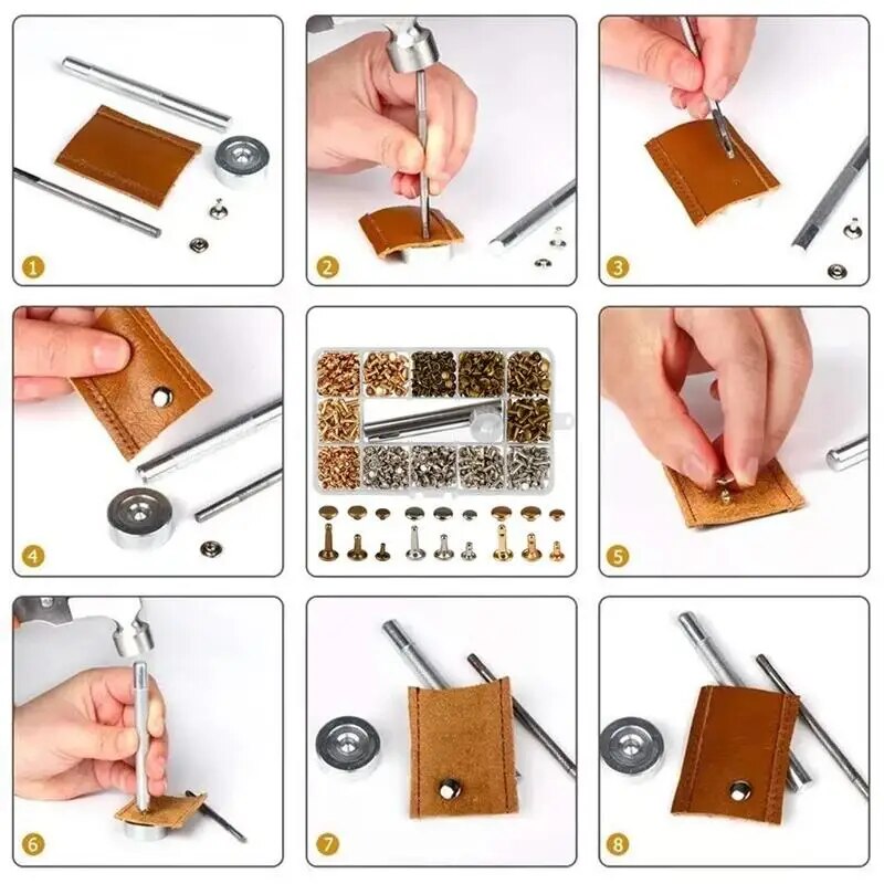 Metal Double Cap Rivets Studs  - Rivet Setter Tool review and price