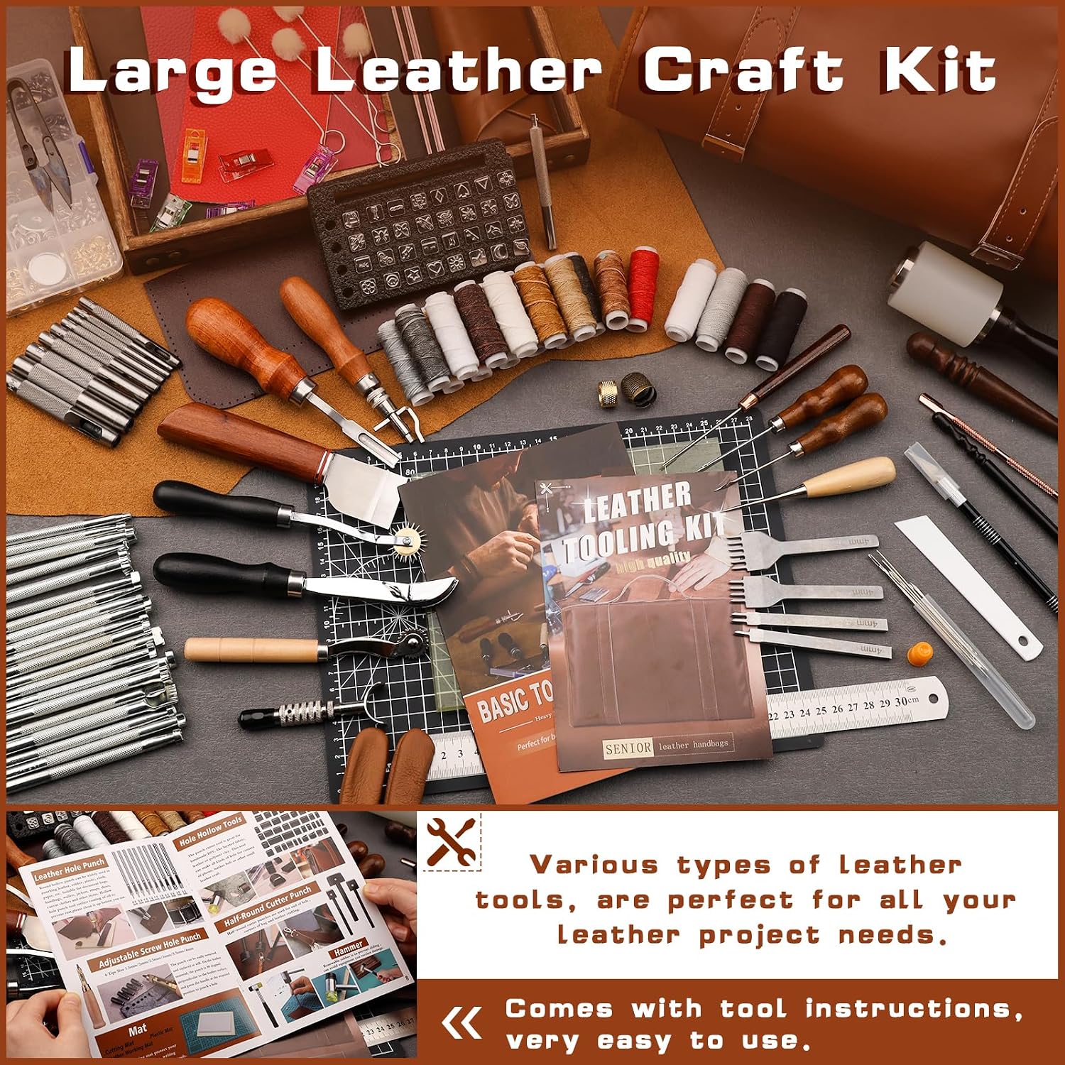 Leather Tooling Kit Leather Cr - Leatherwork Punching Tool review and price