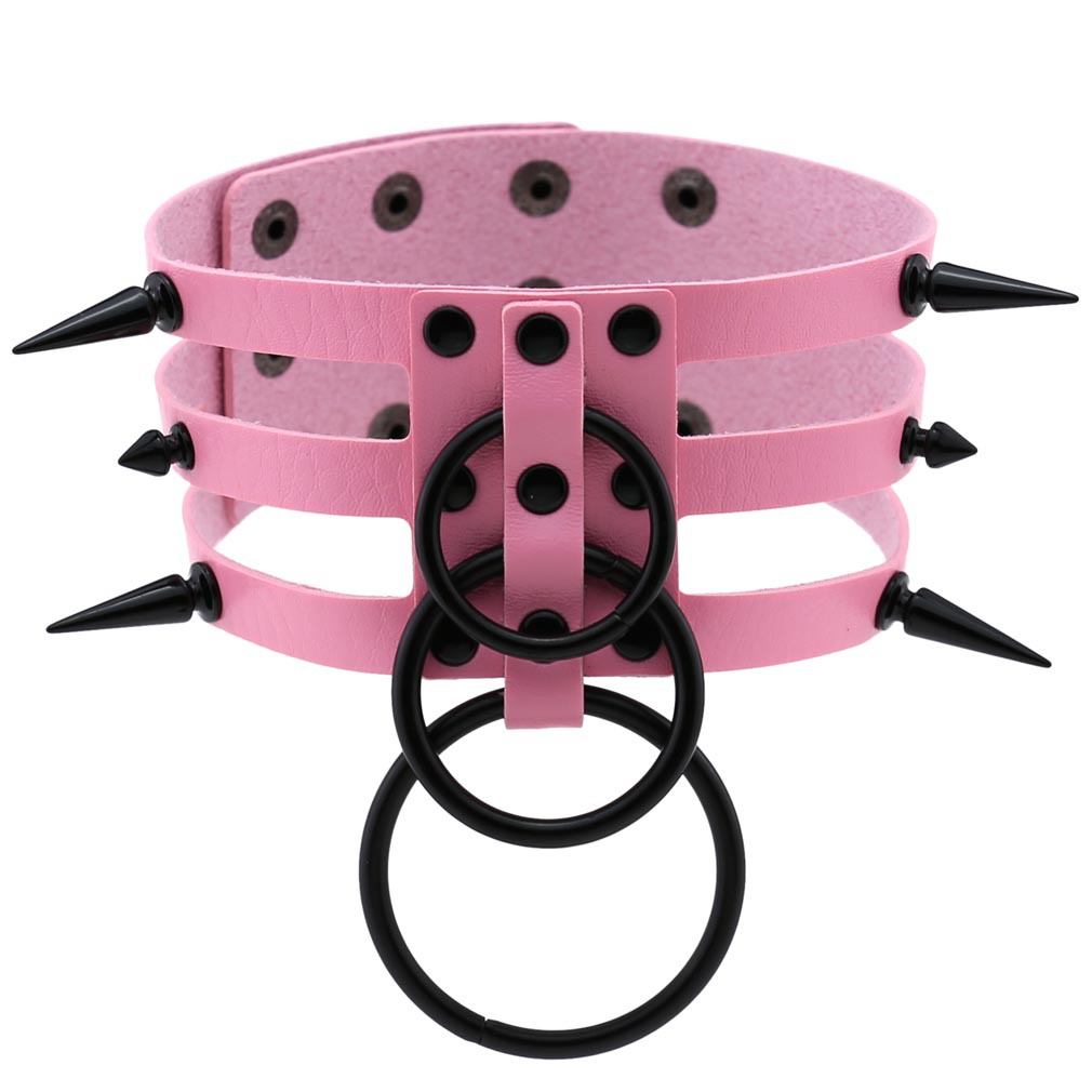 Fashion Women Men Black Rivet  - Leatherwork Rings review and price