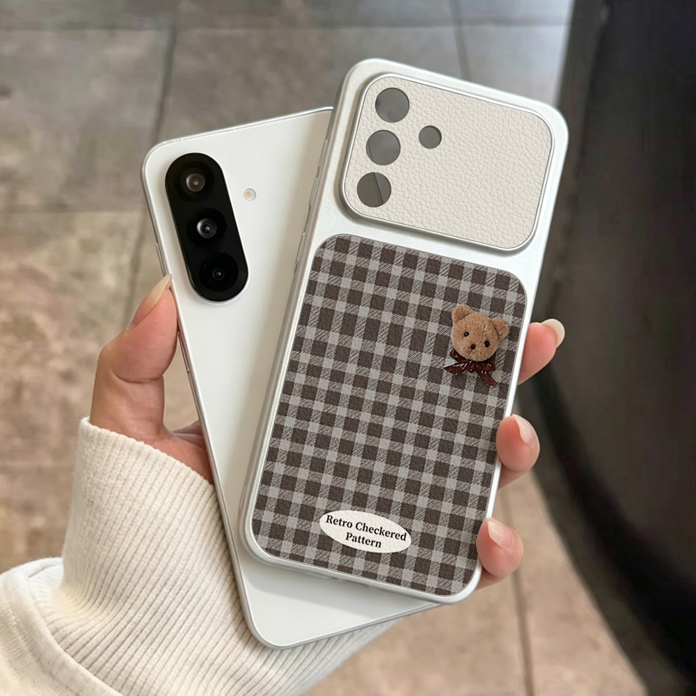 Cute Bear Phone Case For Samsu - Leatherwork Drawing review and price