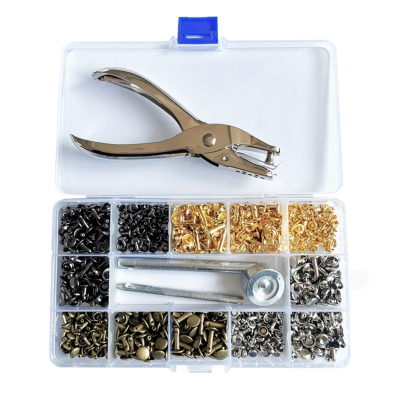 180Sets Leather Rivets 6mm/8mm - Rivet Setter Tool review and price