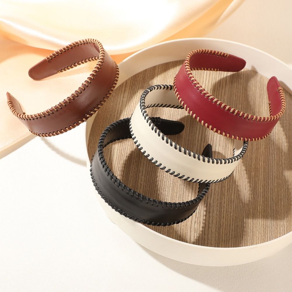 Temperament Solid Color Leathe - Leatherwork Rings review and price