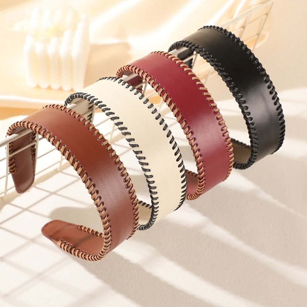 Temperament Solid Color Leathe - Leatherwork Rings review and price
