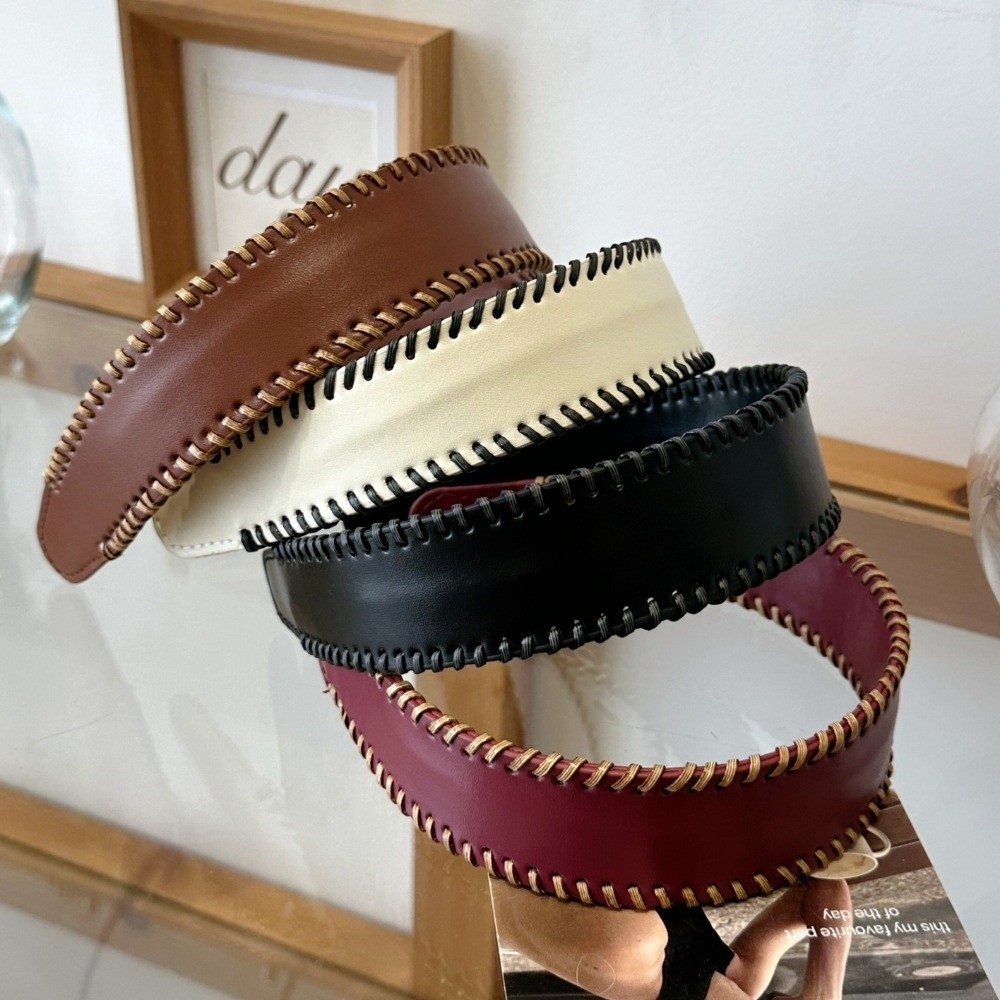 Temperament Solid Color Leathe - Leatherwork Rings review and price