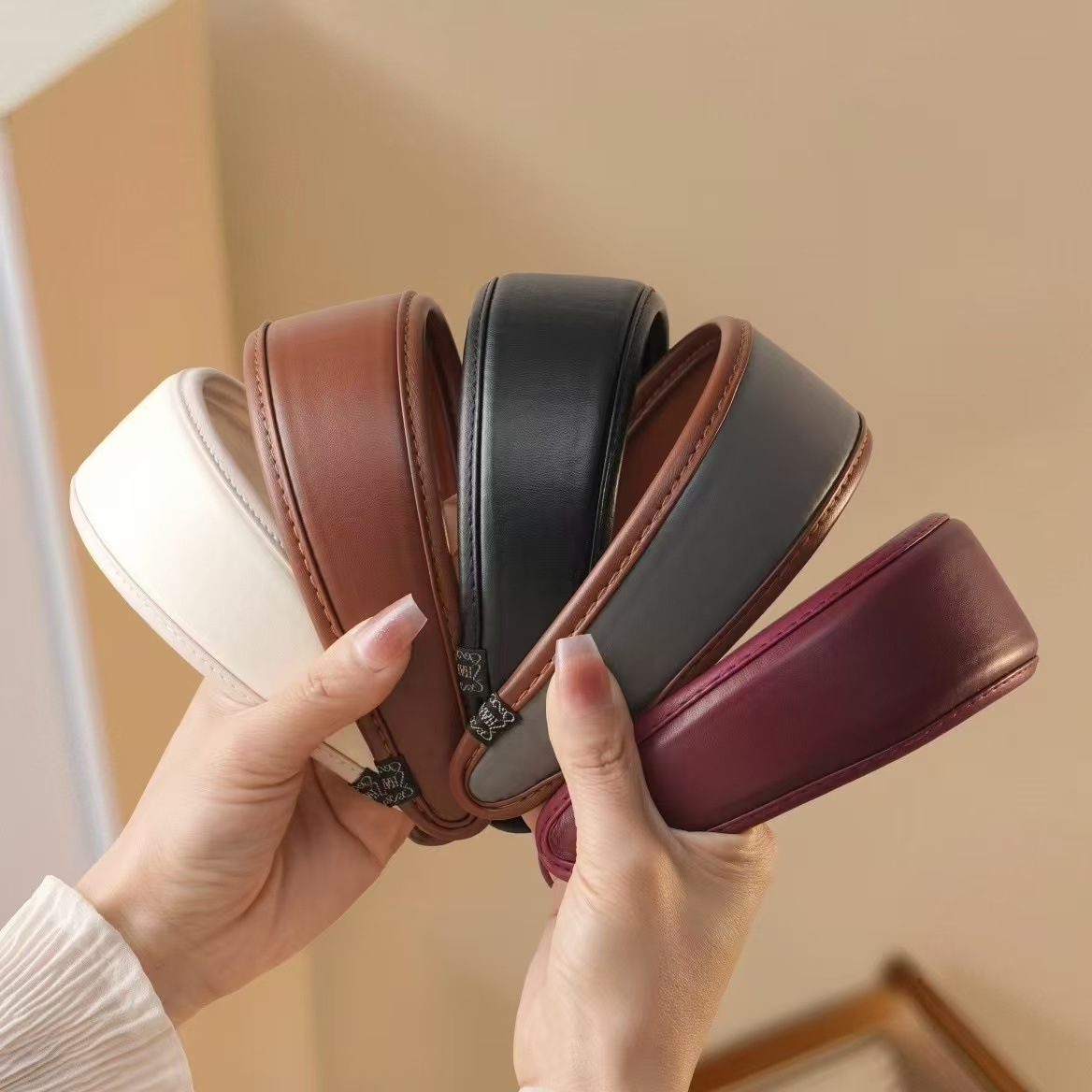 Retro Leather Headband for Wom - Leatherwork Rings review and price