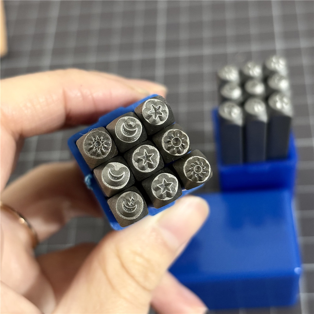 9pcs/set Moon Star Sun Design  - Leatherwork Punching Tool review and price