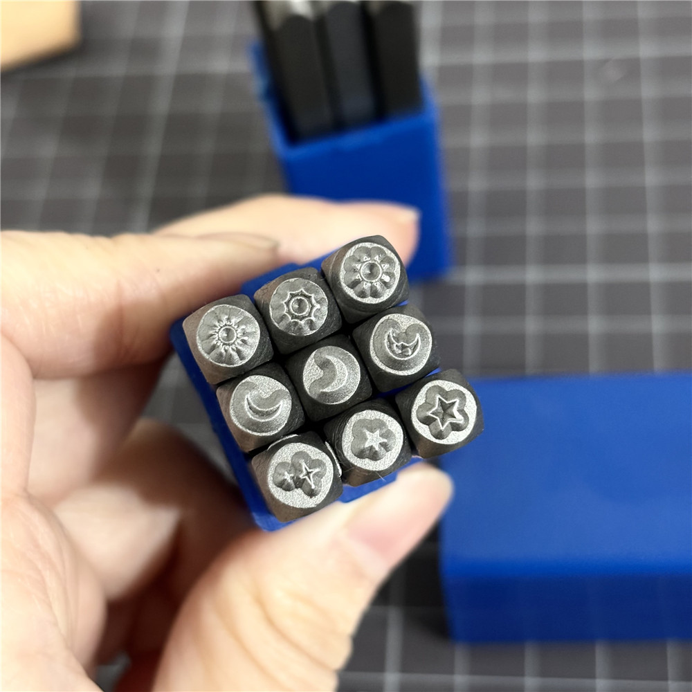 9pcs/set Moon Star Sun Design  - Leatherwork Punching Tool review and price